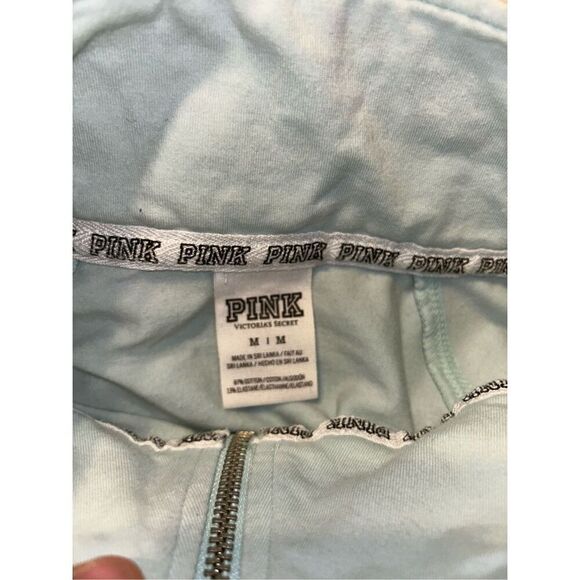 Victoria Secret Pink 1/4 Zip Womens M Blue Pullover - Picture 3 of 3
